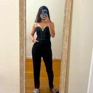 Heart shaped neck jumpsuit